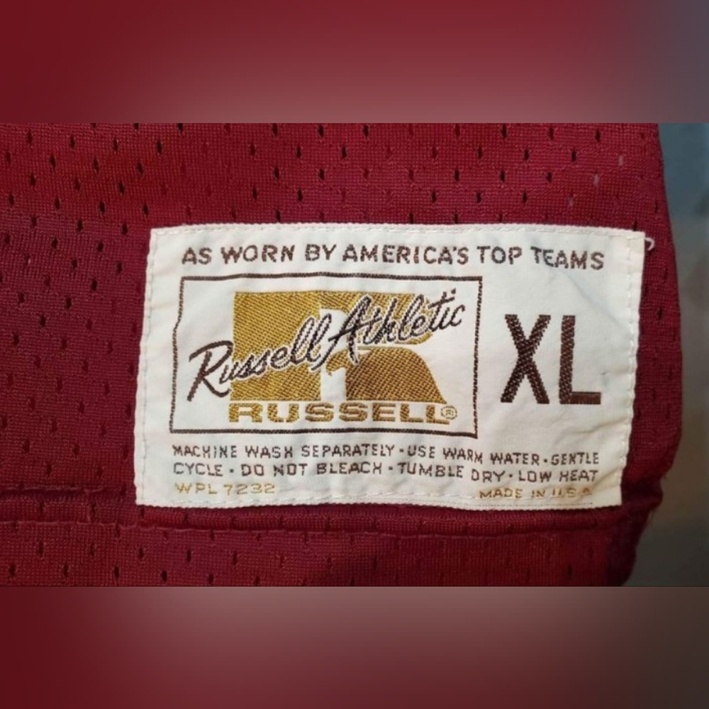 VTG Maroon Football Jersey Russell Athletic As Worn By America's Top Teams XL - Picture 3 of 7